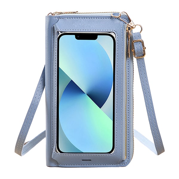 Crossbody mobiltelefonväskor för kvinnor, touch screen-väska, mobiltelefon läder plånbok handväska, axelväska