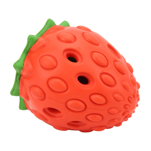 Hundleksak med Jordgubbssmak, Tuggstark, Slitstarkt Material, Interaktiv Lek, Främjar Tandhälsan, Livsmedelsklassat Gummi, Mental Stimulering, Oral