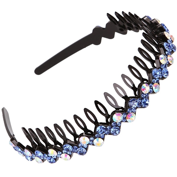 Stilfull Glitter Strass Dekoration, Anti-Slip Tandkam Design, Eleganta Kristallhårband för Kvinnor och Tonåringar, Glänsande Strass, Delikat