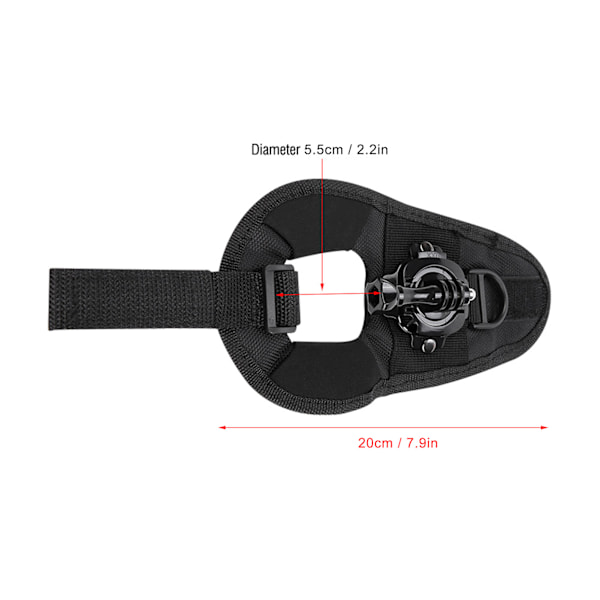 360° Rotation Håndledsstrop Bånd Montering Arm Bælte til Gopro Hero 4/3+/3/2/1