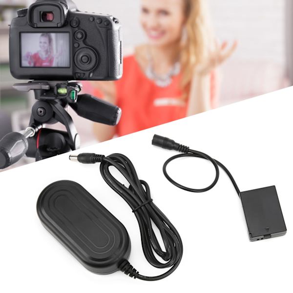 AC-strømadapter DC-kobler LPE10 Full Decoded Dummy-batterisett for Canon 1100D 1200D 1300D 1500D 100240V (EU-plugg 100240V)
