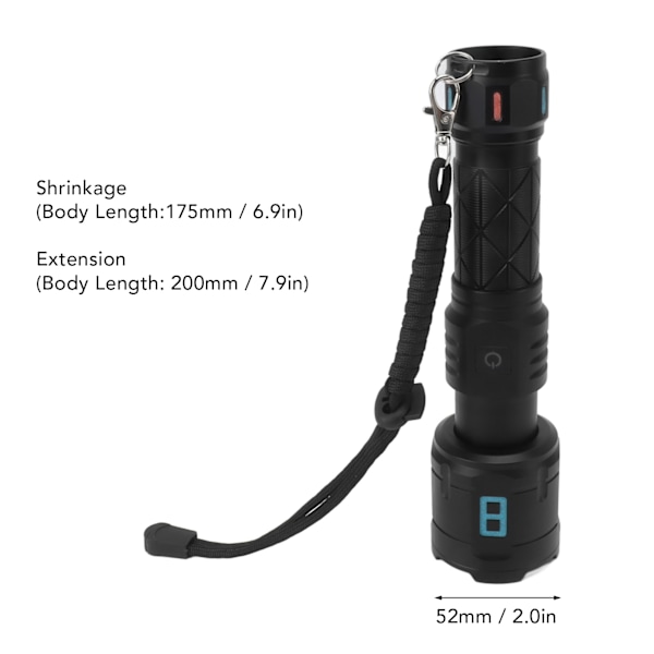 Genopladelige LED-lommelygter 10000LM 5 tilstande Super Bright Waterp