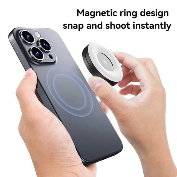 GETIT TELESIN Magnetisk Selfie-lys Oppladbart Vendbart Design Fylllys P5-BGD-01
