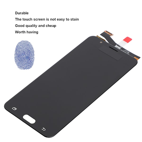 LCD-pekskärm utan ram, tillbehör till Samsung J7 Prime G610, svart