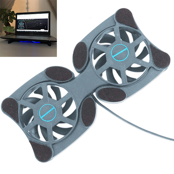 Mini Foldbar USB Køleventilator Octopus Notebook Køler Kølepude Stativ Dobbelt Ventilatorer til Notebook Laptop