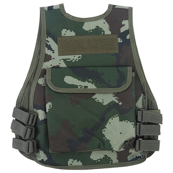 Børne camouflage vest med multi lomme til kamp udendørs jagt spil (Jungle Camouflage S)