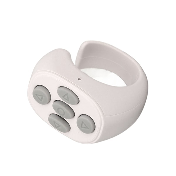 Smart Ring Controller Bluetooth 5.3 Trådlös Fjärrkontroll Sidsvängare för Tik Tok Elektronisk Bok Vit