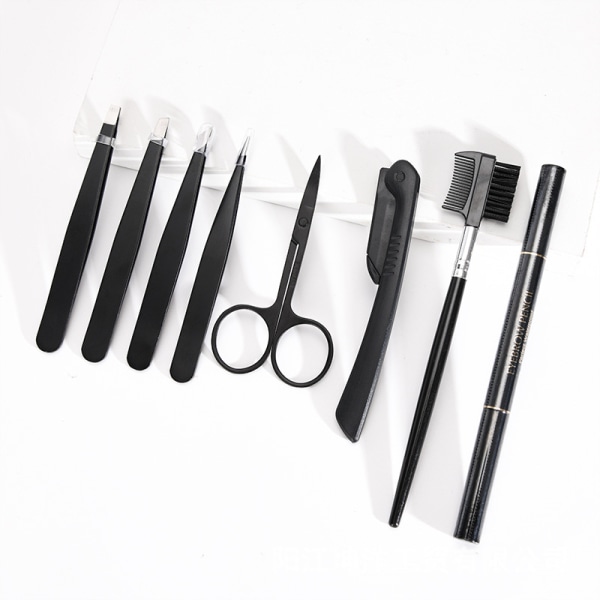 Kit, 8-i-1, Multifunktionellt ögonbrynspincettset, ögonbrynsformning,