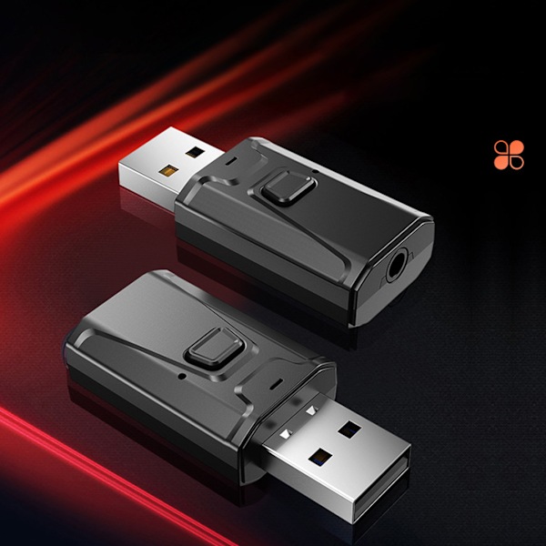 4 i 1 USB Bluetooth 5.0-mottaker, klar lydkvalitet, plug and play, stabil overføring, lydadapter
