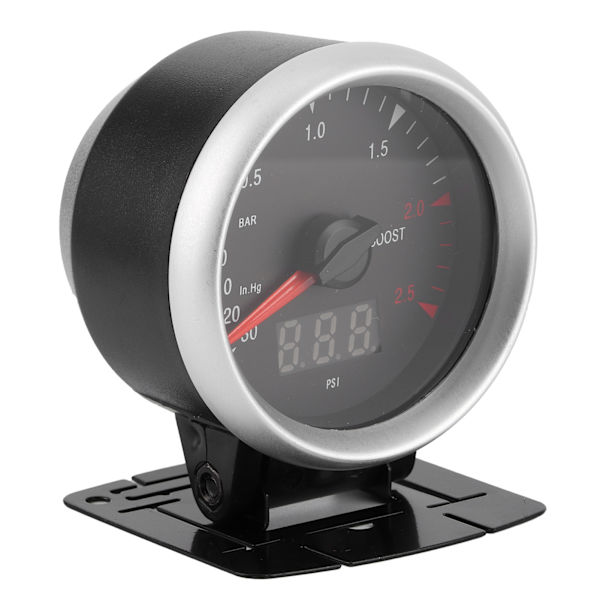 60mm/2.5in 12V Universal LED Bil Turbo Boost Mätare ‑30‑2.5 BAR LED Indikator Kontroll