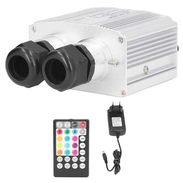 Bluetooth 16W RGBW Fiberoptisk Lys Dobbelt Ende RGBW Lys Kilde