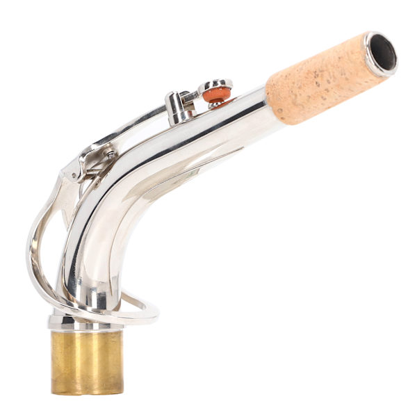 Altsaxofon Hals Bøjning 24.5mm Sax Del Instrument Tilbehør til Udskiftning Sølv