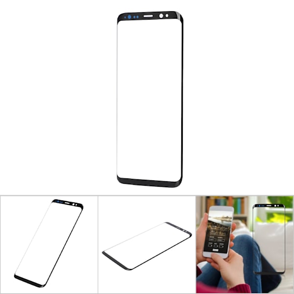 Kaareva karkaistu lasinen näytönsuoja kalvo kovuus lisävaruste Samsung S8 G950 puhelimeen