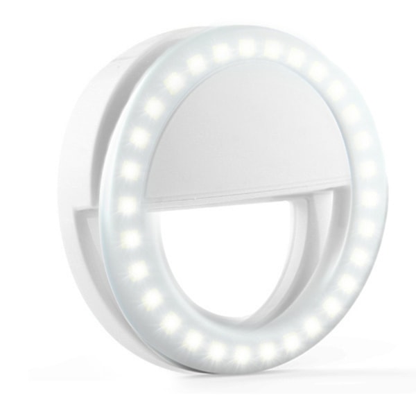 Lámpara Selfie 36 LED Recargable USB con 3 Niveles de Intensidad 1-Pack