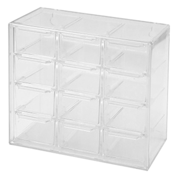 Rutnät förvaringslåda dammtät transparent plastbehållare arrangör för smycken halsband DIY konst hantverk