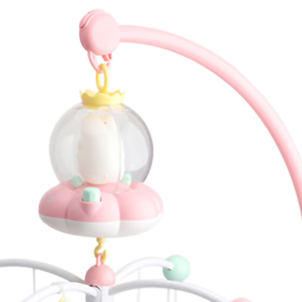 Baby Musical Crib Mobile med nattlys Multifunksjonell Rotati