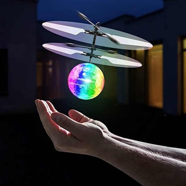 Flygende ball, håndkontrollert helikopter med lys for barn