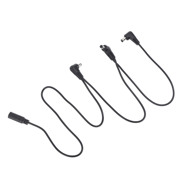 Vinkelkontakter för snygg anslutning, Multi-kontakt strömkabel säkerställer strömkälla fördelning för gitarrpedaler, Daisy Chain-kabel erbjuder överlägsen
