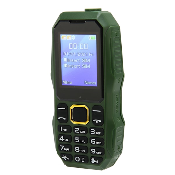 Eldrebillett Mobiltelefon 1.8in LCD Store Knapper Dobbeltkort Dobbel Standby Seniortelefon med 5800mAh Batteri