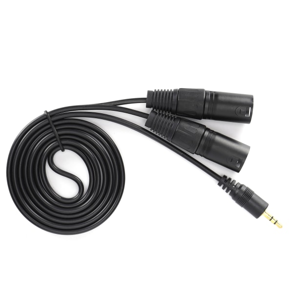 Mikrofonkabel 3,5 mm stik til dobbelt XLR han-adapter Interconnect Patch-ledning