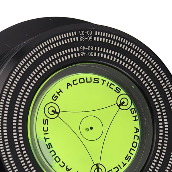 50/ 60Hz Boblevands Hastighedsdetektering Pladespiller LP Vinyl Plade Stabilisator Klemme Sort