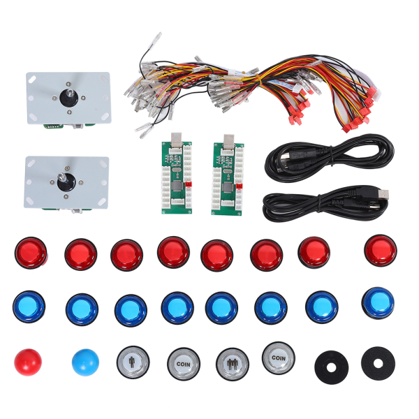 DIY Arcade Game Joystick Set USB Computer Chip Control Panel för PS3/PC Gamepad Button med Ljus