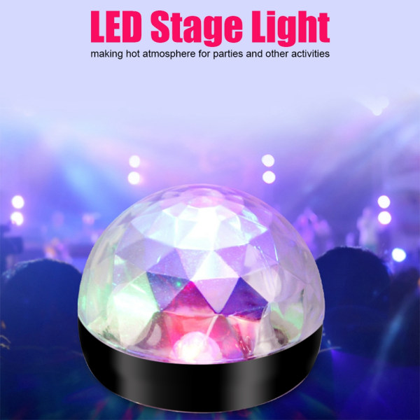 3W RGBW Mini USB Disco Ljus Mobiltelefon Bärbar Kristall Magi Ba