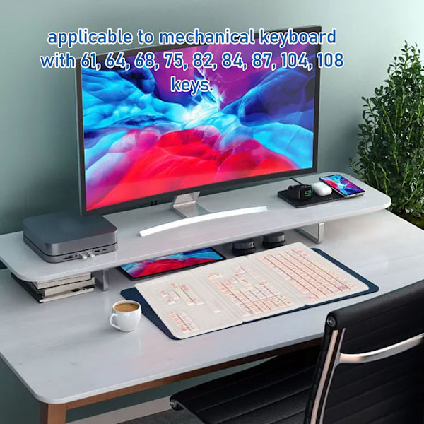PBT-näppäinhatut 148 näppäintä Dye Sublimation -ergonominen runsaasti värejä mekaaninen näppäimistö näppäinhatut PC-pelaamiseen DIY