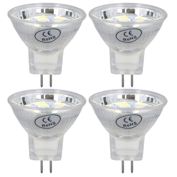 4 stk. MR11 LED-pære 3W 300lm pære med 9 perler dobbel stiftbase for