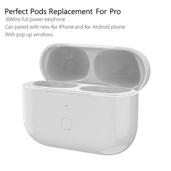 Trådløst ladeetui 660mAh batteri Trådløs kablet lading med synkron paringsknapp for IOS Earbuds Pro 2
