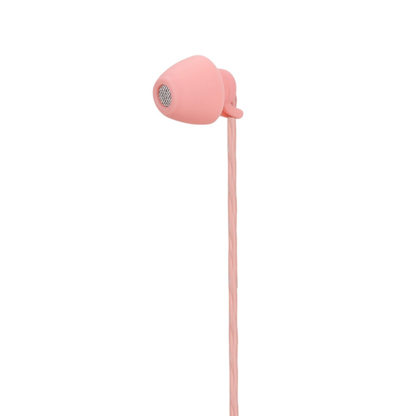 3,5 mm musik stereo in-ear sovhörlurar hörlurar med mikrofon (rosa)
