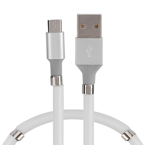 1m/3,3ft magnetisk absorption mjuk datakabel bärbar Micro Usb snabbladdningskabel