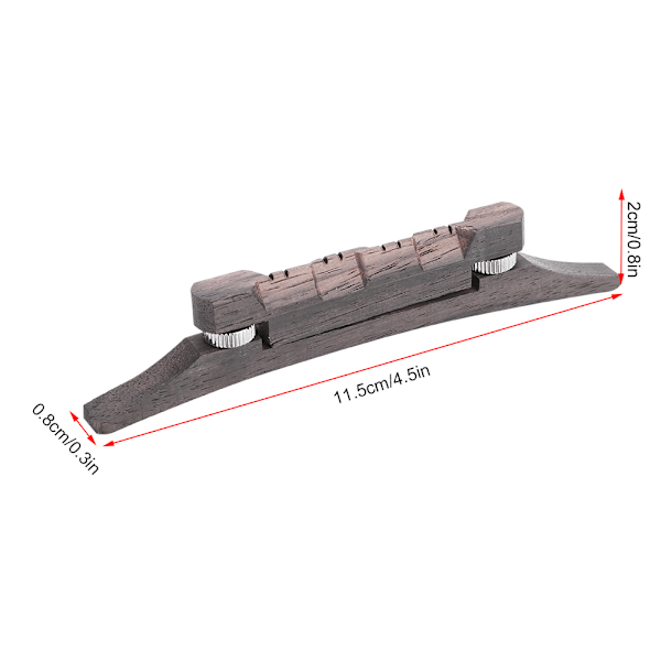 Højkvalitets justerbar palisander mandolin strenghøjde bro musikinstrument tilbehør