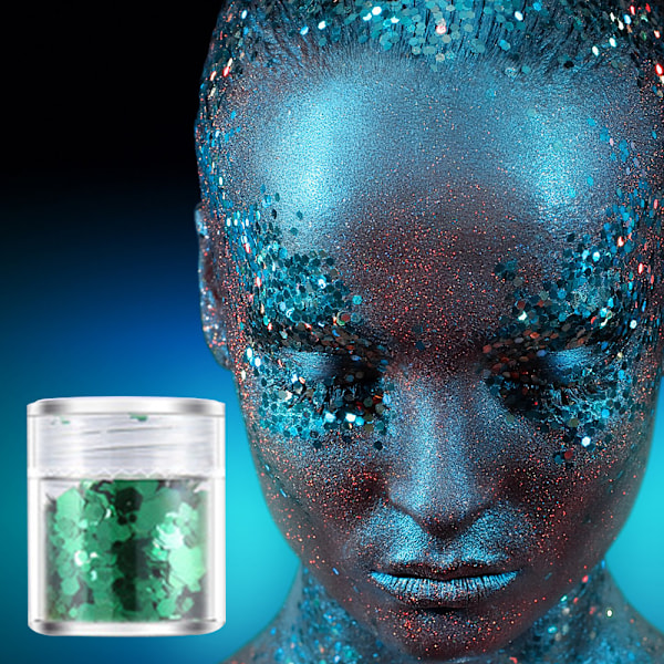 Glitter 4 flasker med blandet farge ansikt kropp øye hår negl