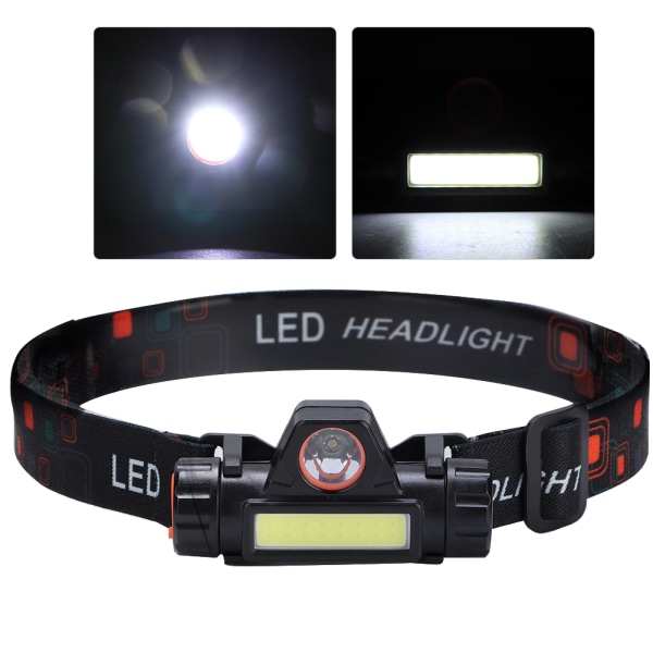USB-oppladbar vanntett LED-hodelykt for
