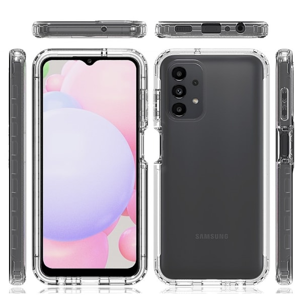 Samsung A13, 4G/5G, A04s, Heltäckande Premium 3D Skal, 3in1 ThreeSixty Clear