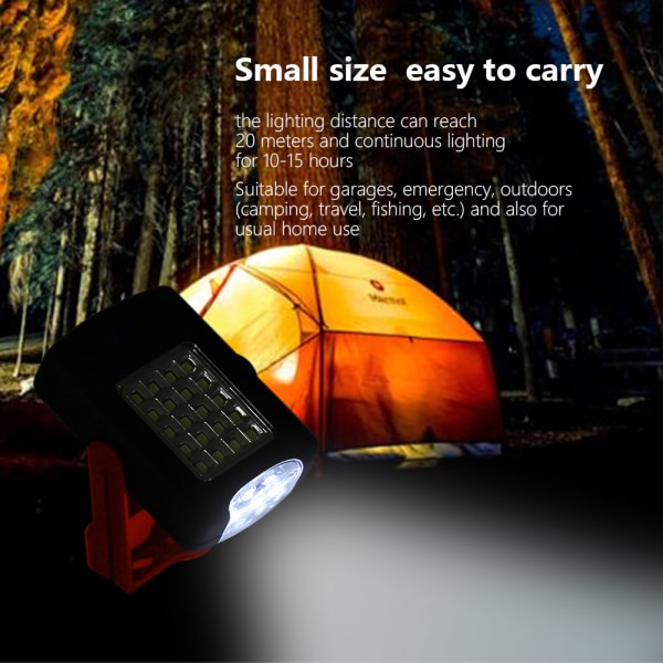 Bärbar 23 LED Nattlampa Nödficklampa Lykta Camping