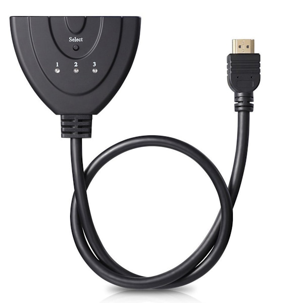 HDMI-switch för dina multimedia behov, stöder Full HD, stabil videoöverföring, 3 in 1 ut manuell växling för hemunderhållning och kontor