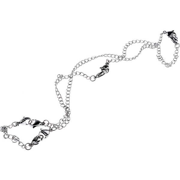 8 st rostfritt stål halsband förlängare armband förlängare förlängningskedjeset 4 olika längder: 6 tum 4 tum 3 tum 2 tum