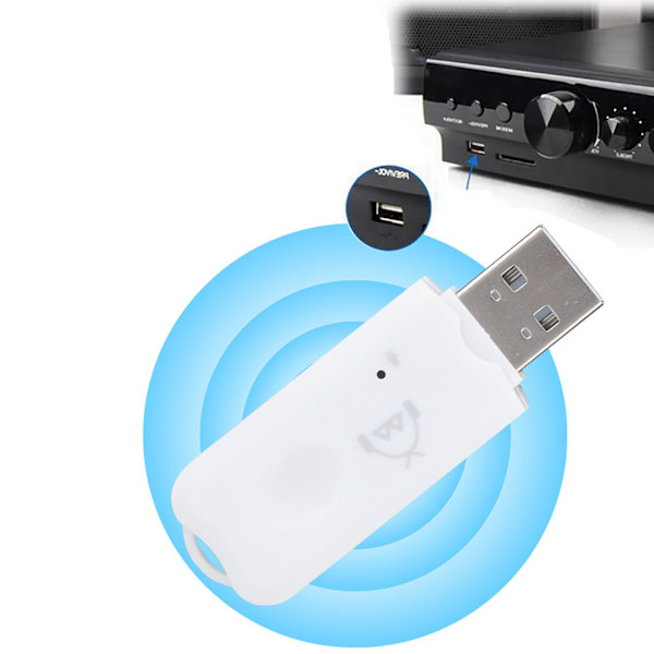 Mini USB Bluetooth-modtager til lyd A2DP musik trådløs adapter til bil AUX mobiltelefon