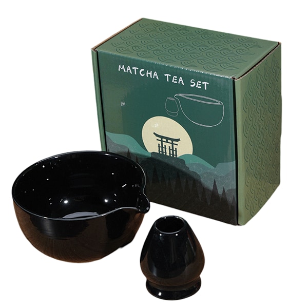 Traditionell Matcha Skål med Hällpip och Visphållare Japansk Stil Matcha Chasen Ritual Kit - Stor Skål för Sallad Gröt Juice Chawan Style 2