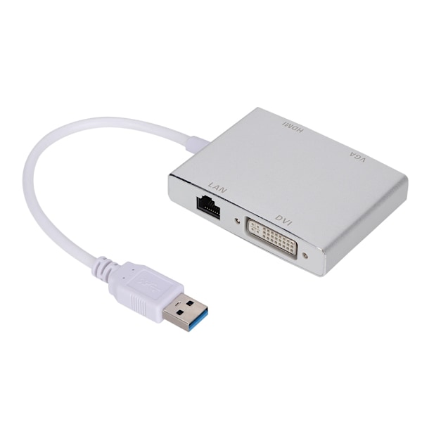 Høy kvalitet multifunksjonell aluminiumslegering USB 3.0 til VGA/HDMI/LAN/DVI-konverteradapter