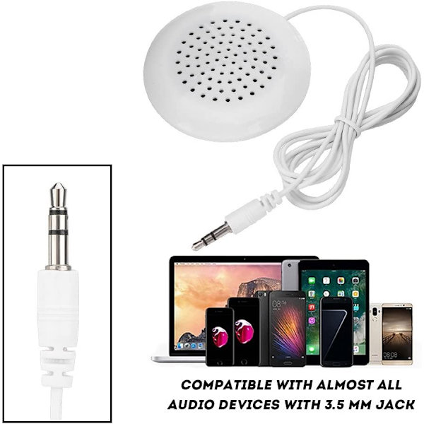 Mini bärbar högtalare, 3,5 mm HiFi minihögtalare med Kl