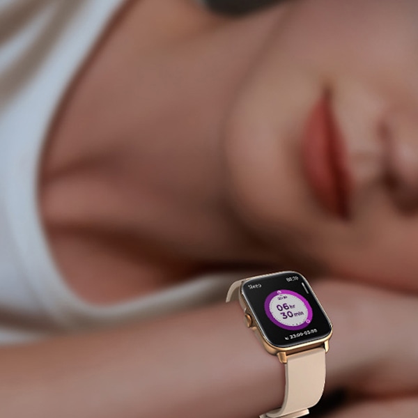 Smartwatch för kvinnor med 24-timmars hälsoövervakning, pulsmätare & blodsyremätare, sömnkvalitetsanalys, 100+ sportlägen, Alexa röststyrning,