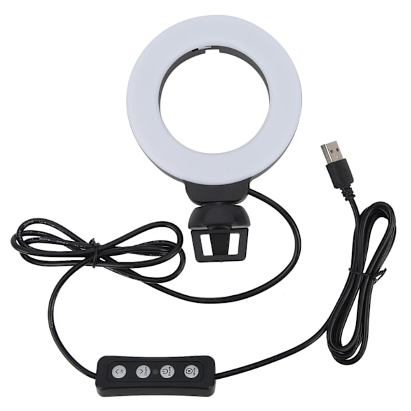 4in Mini LED-rengasvalo pehmeä kauneusvalo täyttövalo klipsillä videopuheluun Live-verkkokokoukseen
