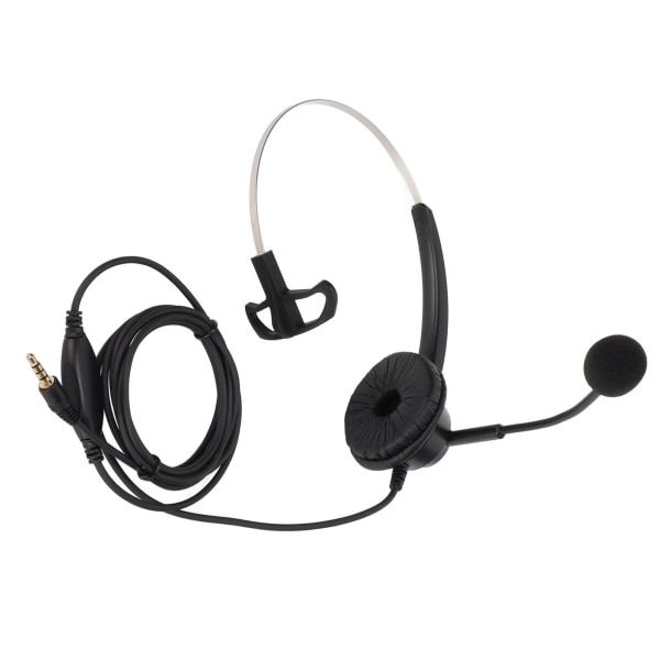 3,5 mm Callcenter-headset med brusreducering, enkel öra, kundtjänst-hörlurar med mikrofon för VOIP-telefoner