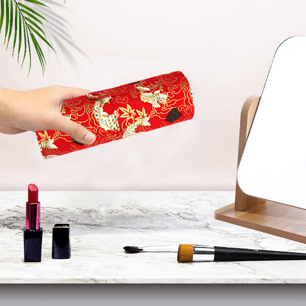 PU makeup børste spand bærbar snap-on makeup børste taske makeup børste opbevaringsrør