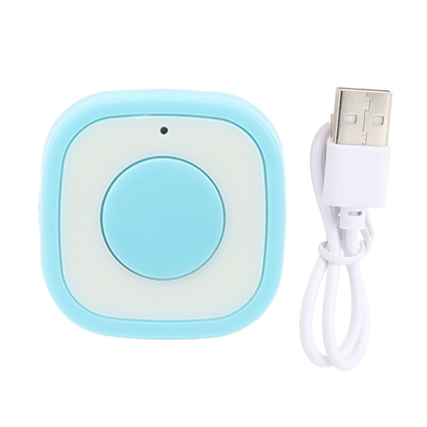 Ring fjernbetjening genopladelig fingertip Bluetooth knap Clicker til kamera lukker selfie knap blå