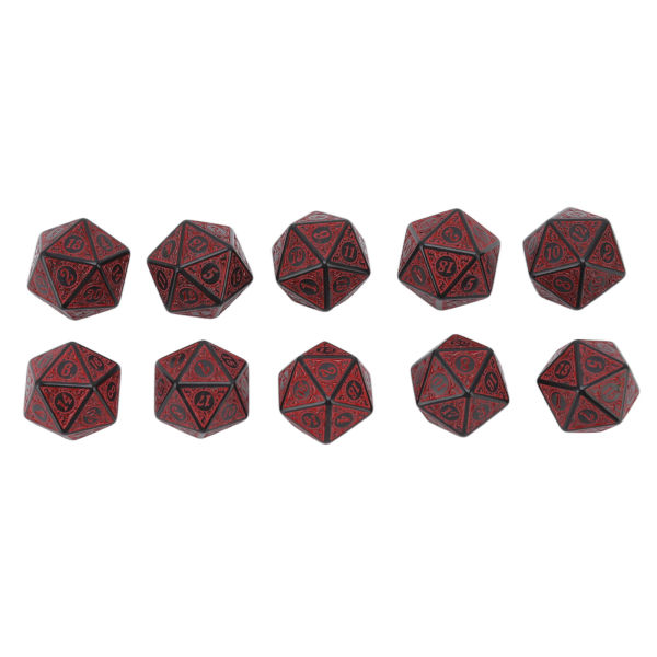 10 st polyhedral tärningar akryl bordsspel tärningar mångsidig för