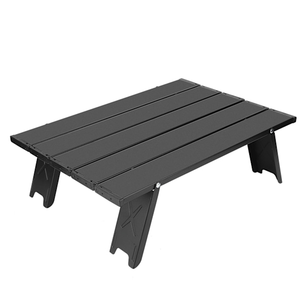 Mini bærbar aluminiumslegering sammenklappelig bord udendørs camping grill picnic bord sort